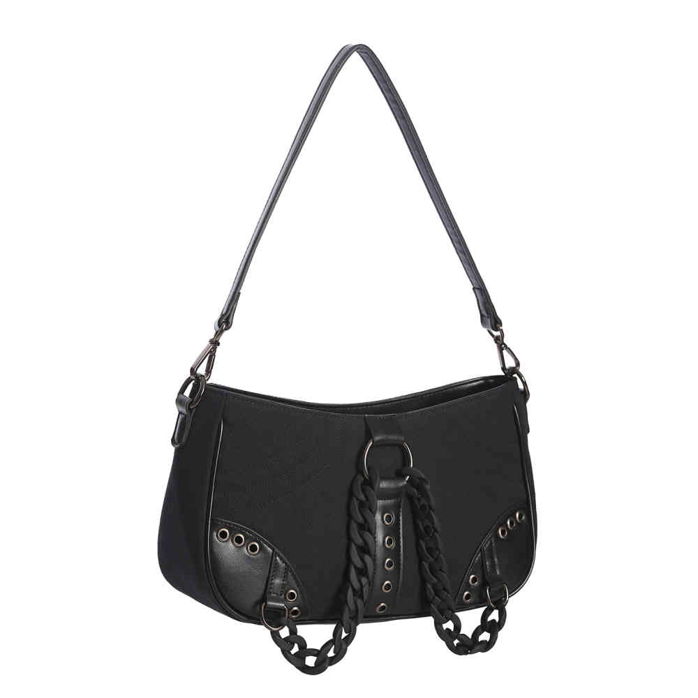 Banned - Earthworm Chain Handbag - Black